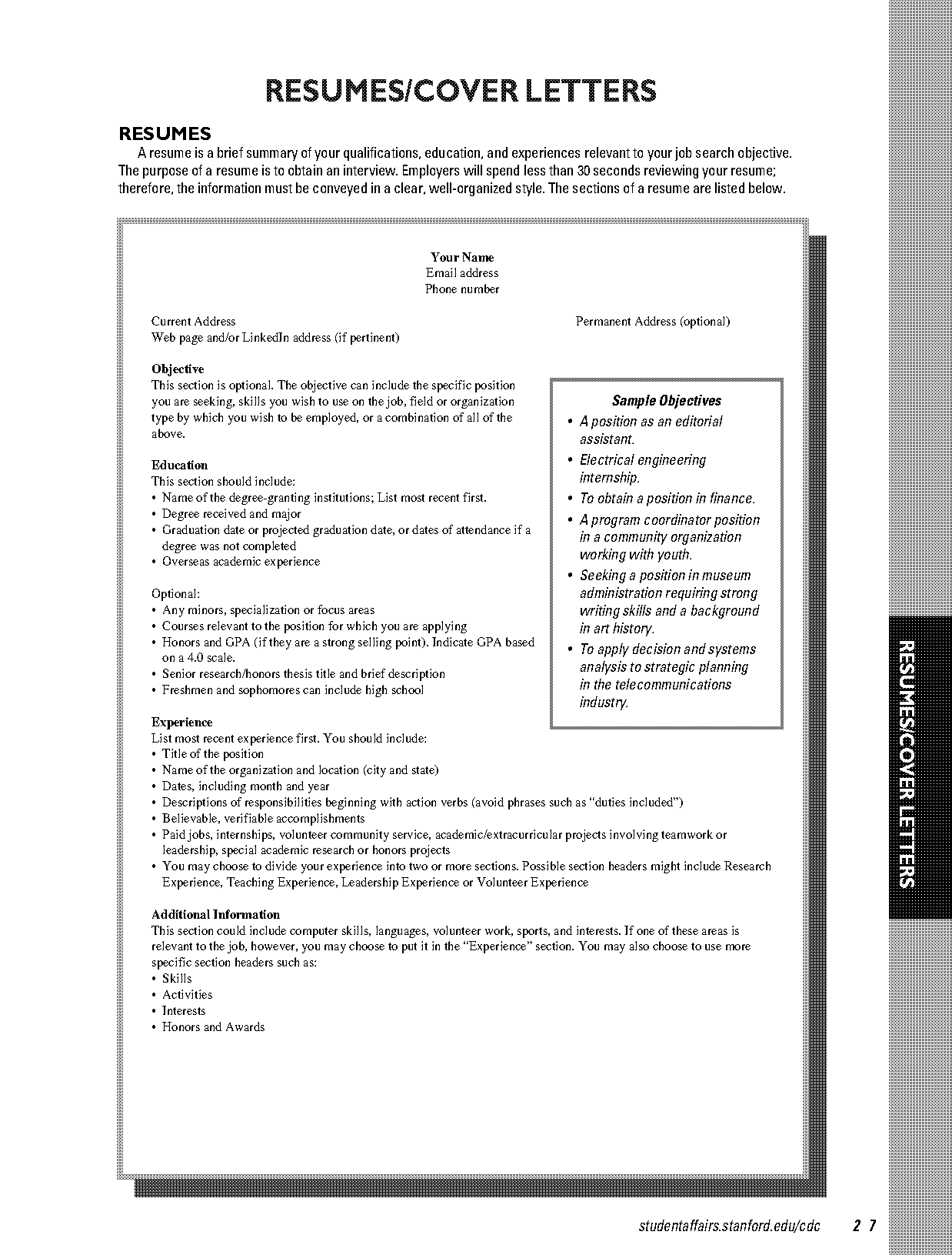 professional resume template ppt