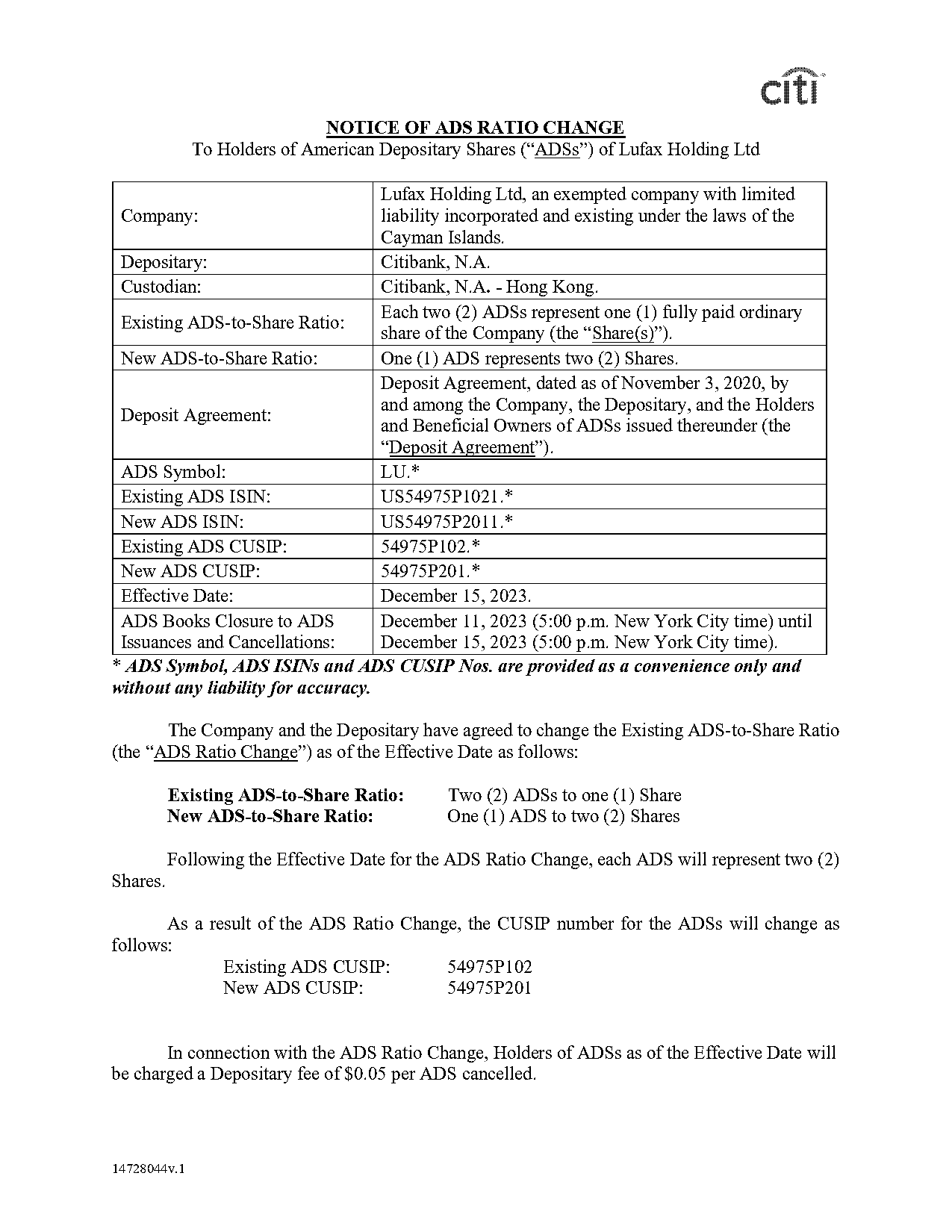 citi address change form