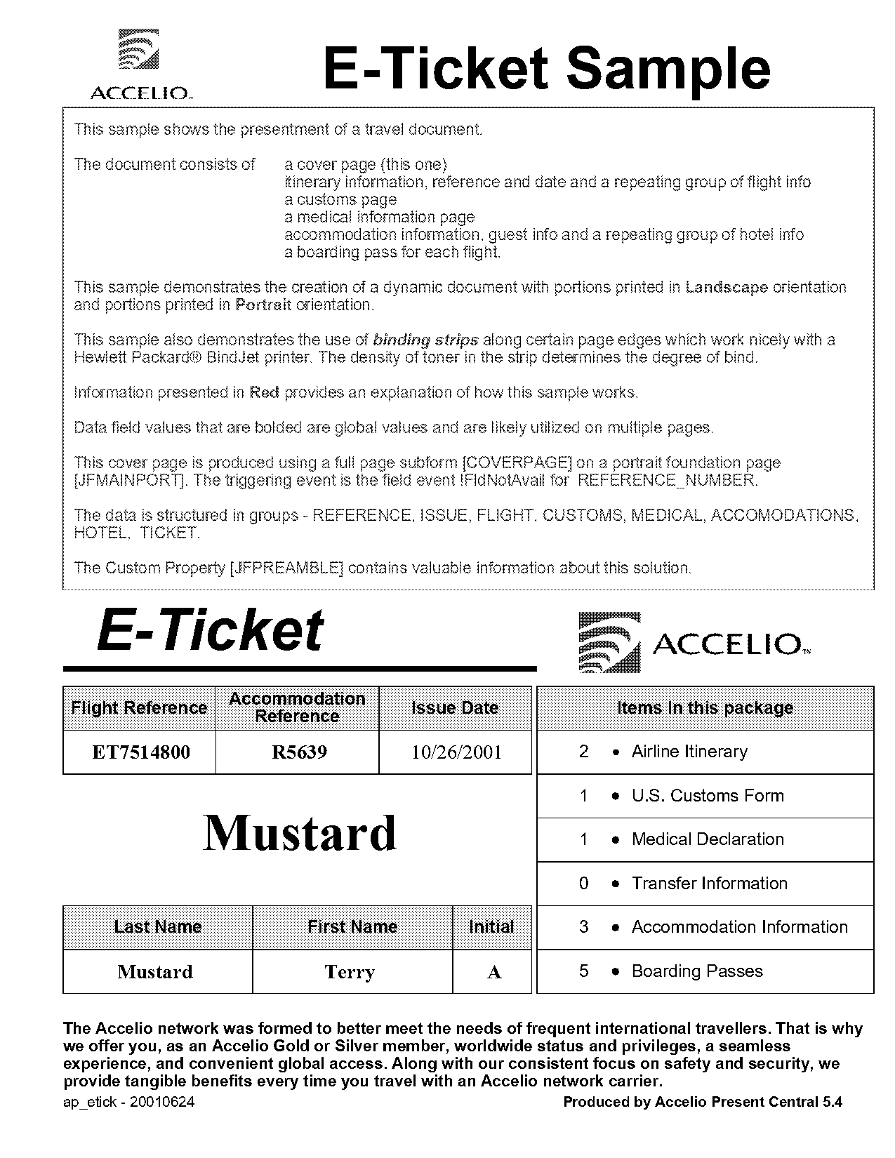 flight ticket itinerary template