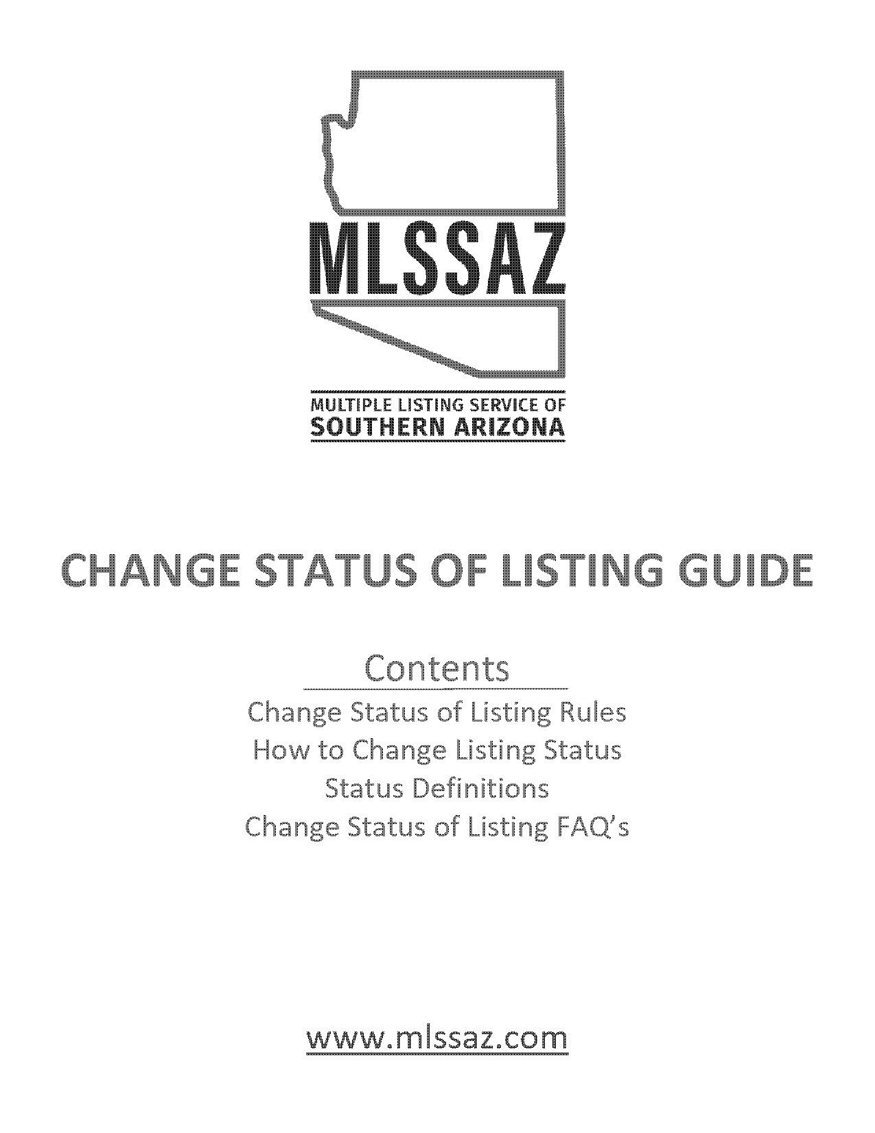 real estate status report form arizona