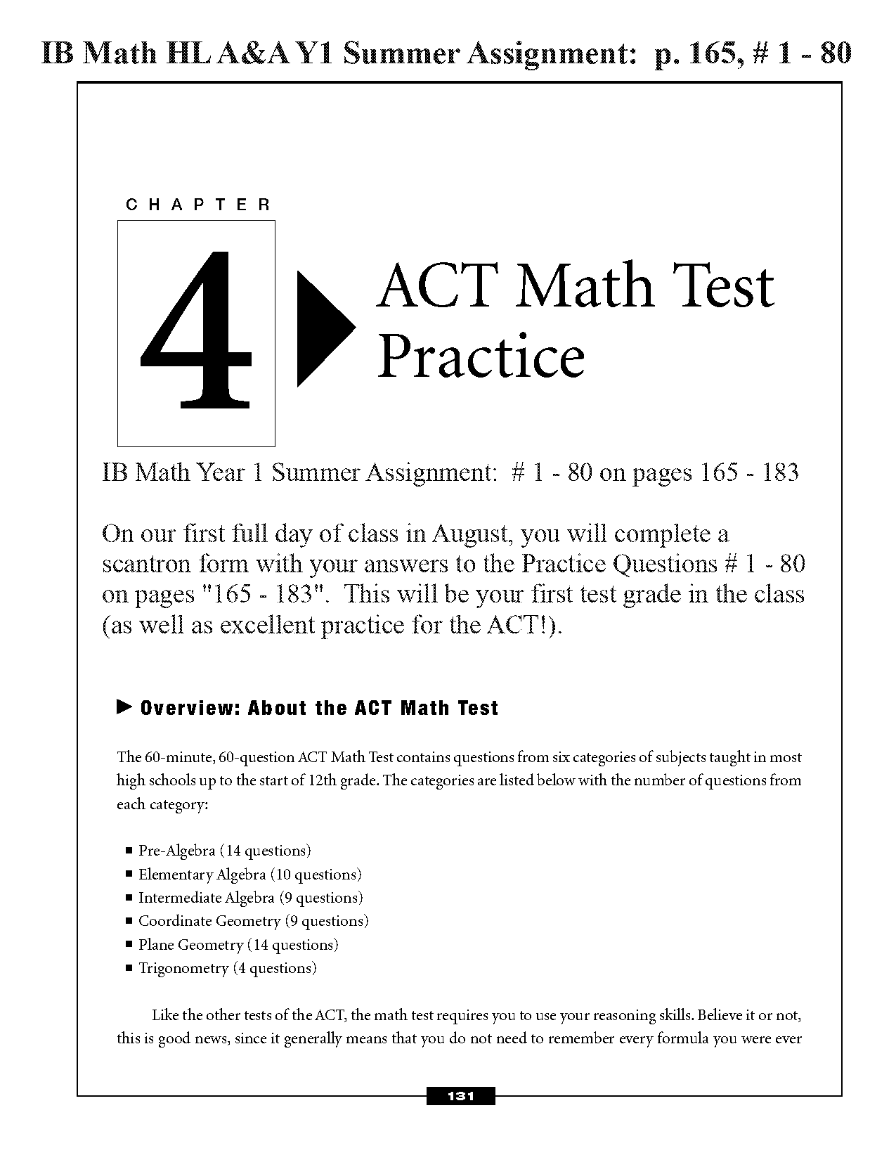 act math problem examples