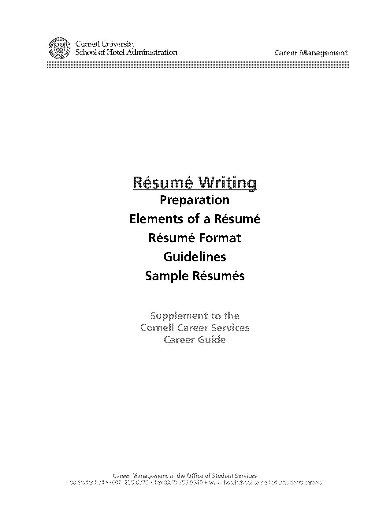 resume hotel skills examples