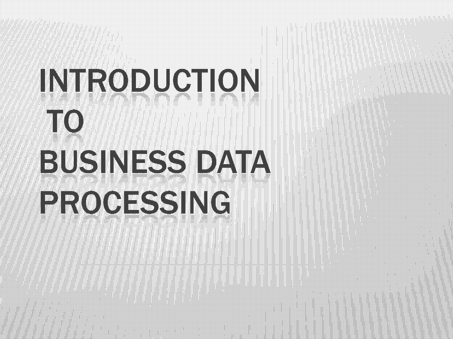 business data processing system pdf