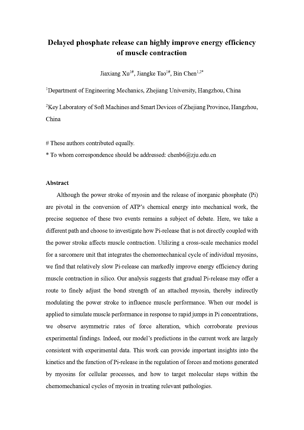 power stroke muscle contraction