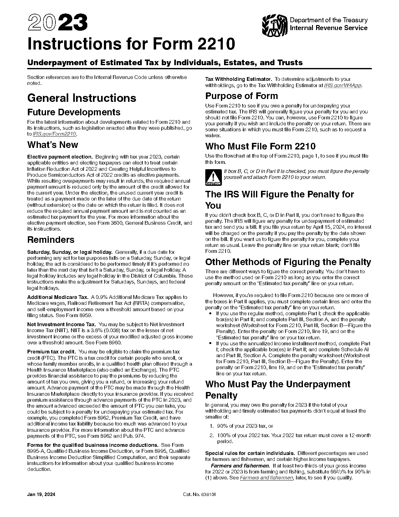 tax form calculating penalty