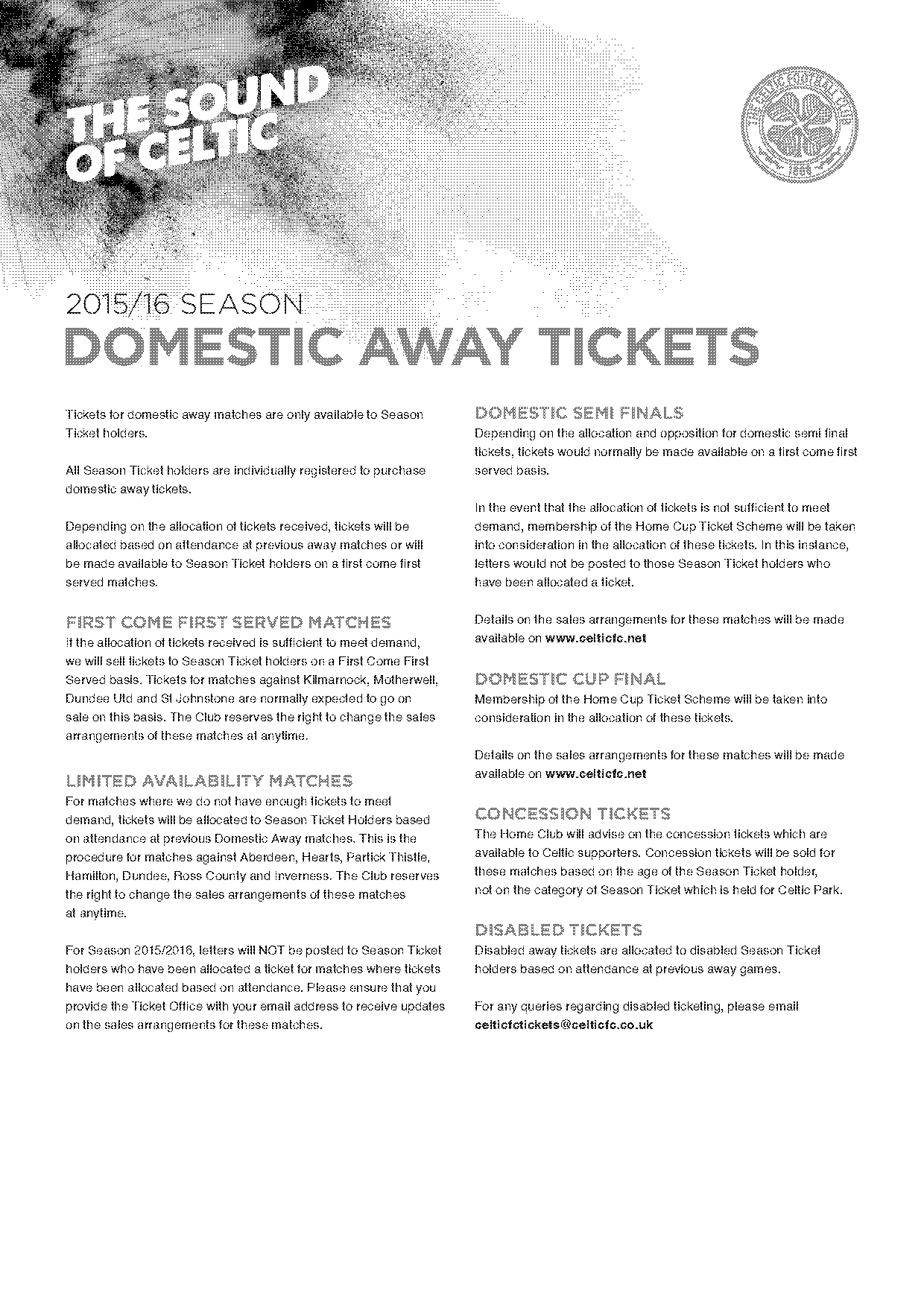 celtic fc home cup ticket scheme