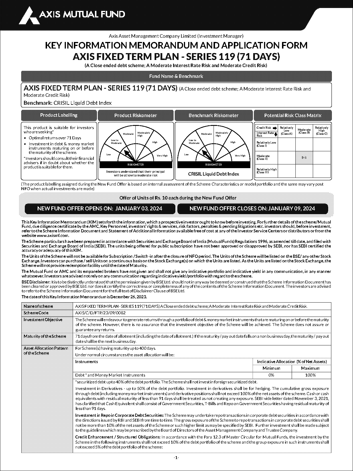 axis fixed term plan