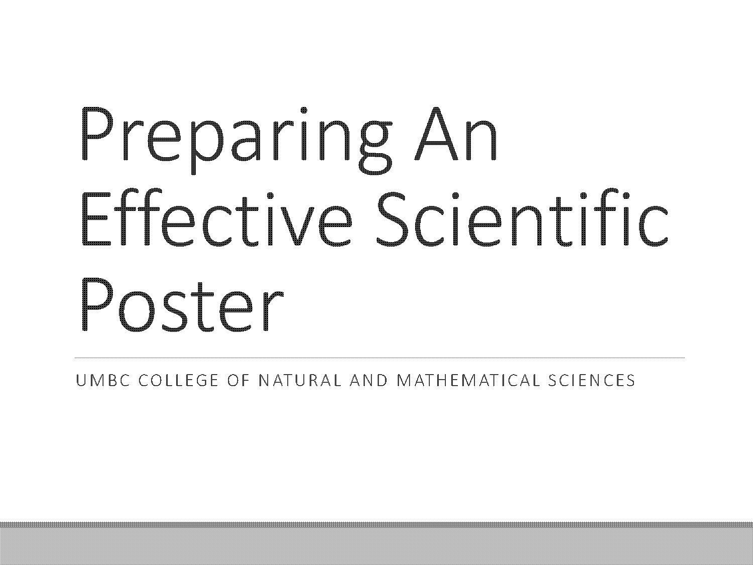 how to write a good scientific poster