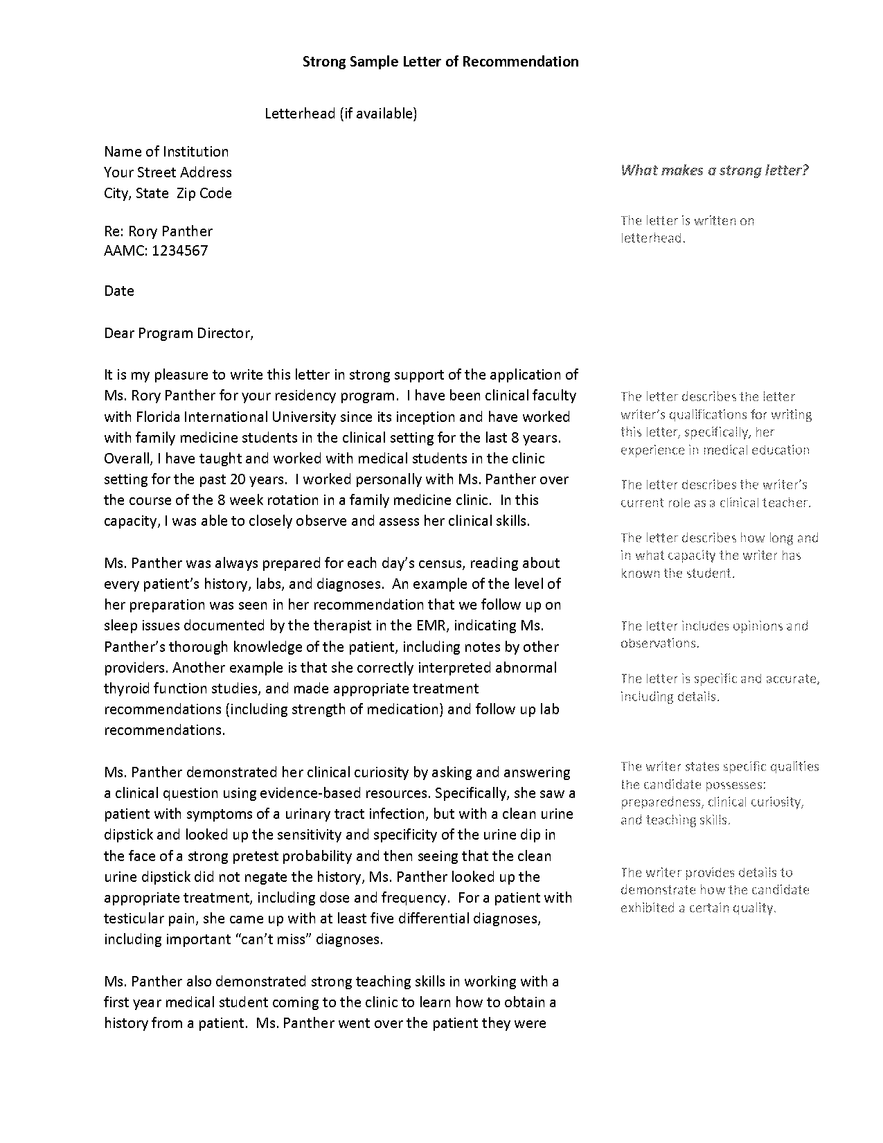 letter of reference for a student template