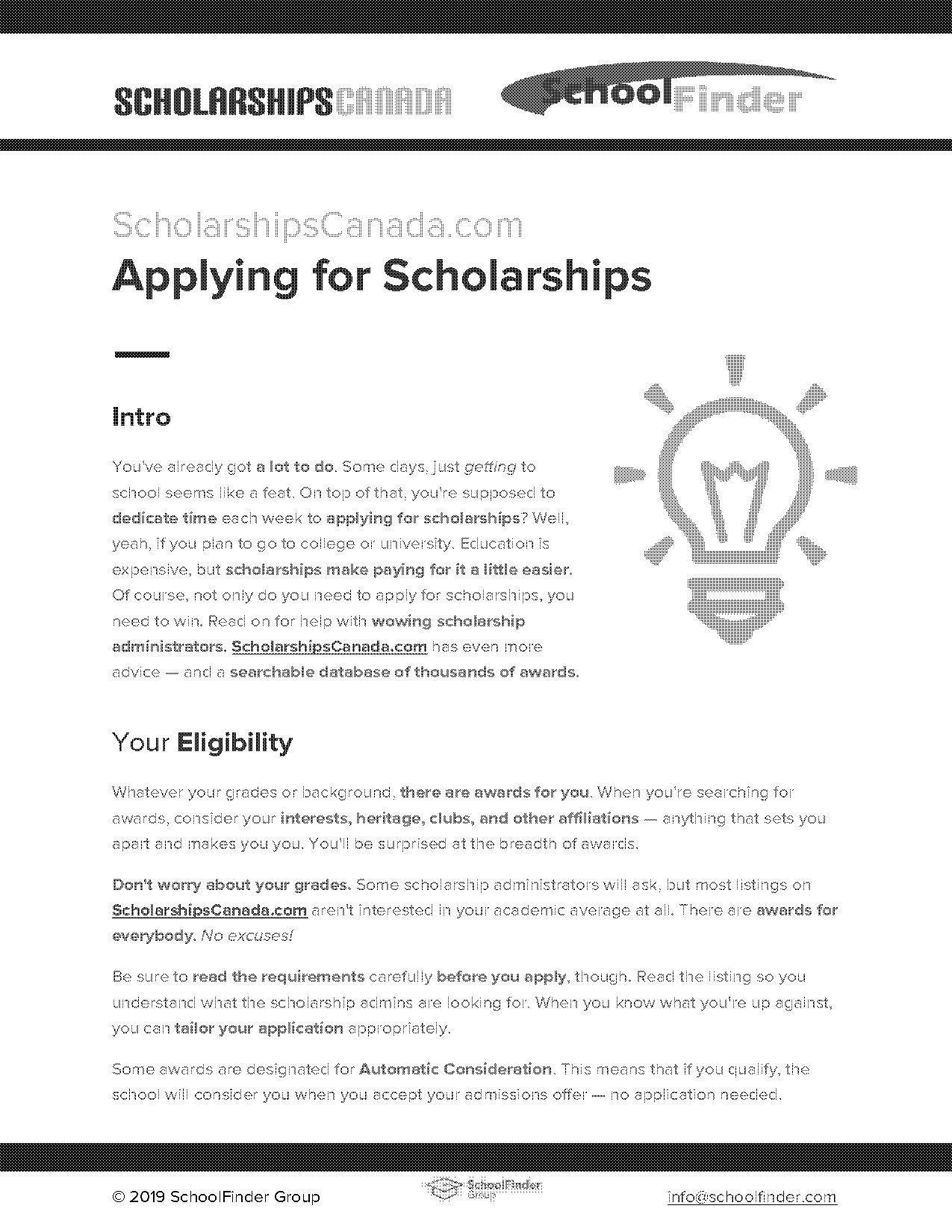 application for scholarships in canada