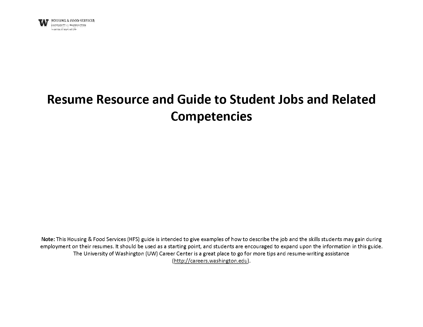 resume hotel skills examples