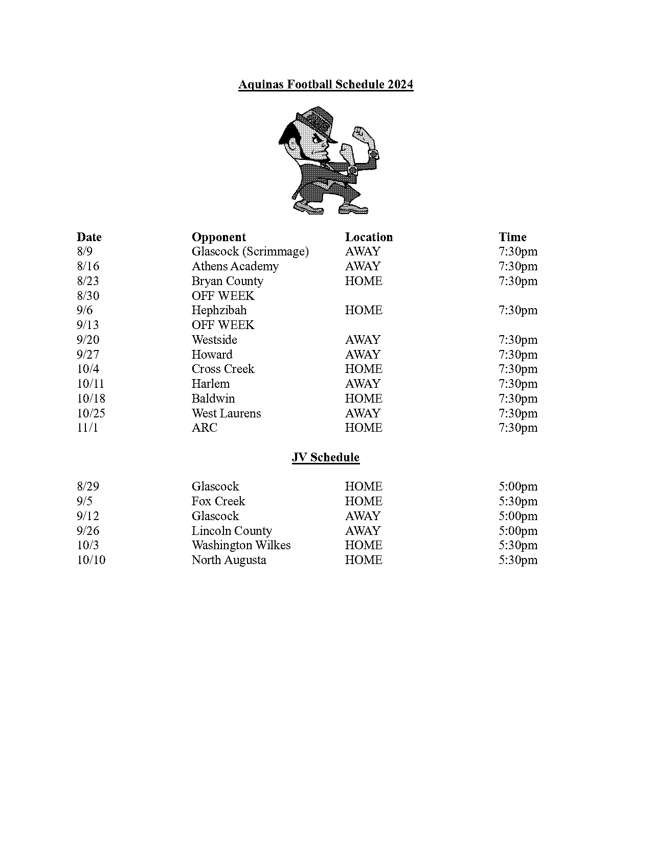 west laurens football schedule