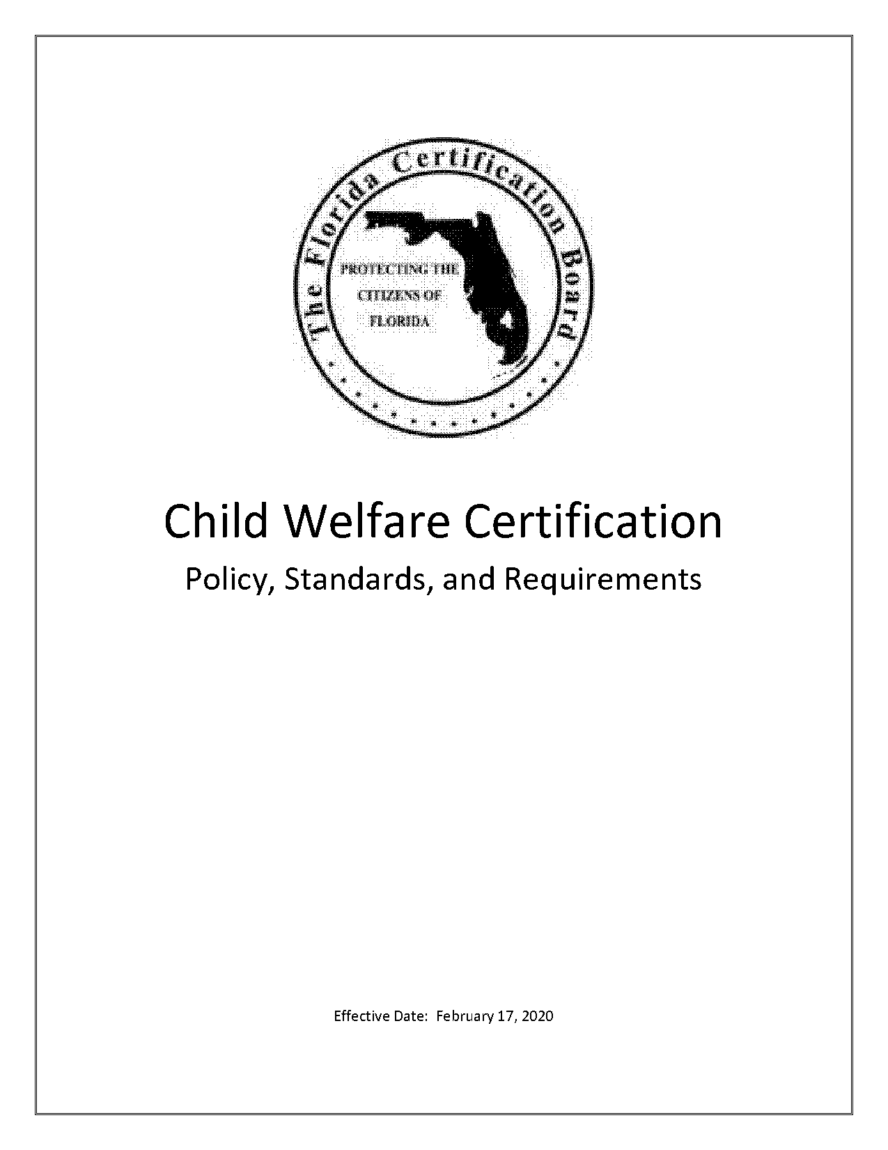 florida child protective services certification