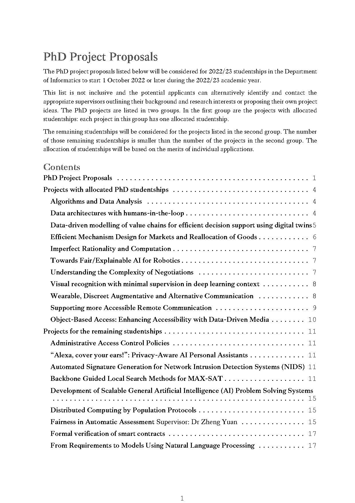 computer science phd proposal sample