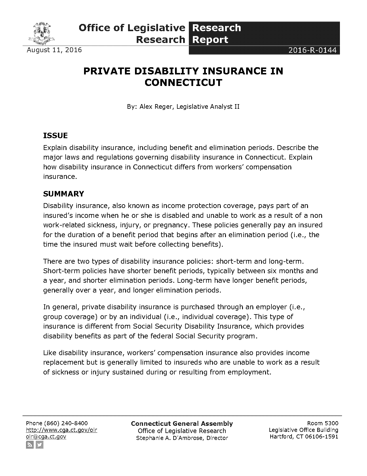 apply for short term disability ct