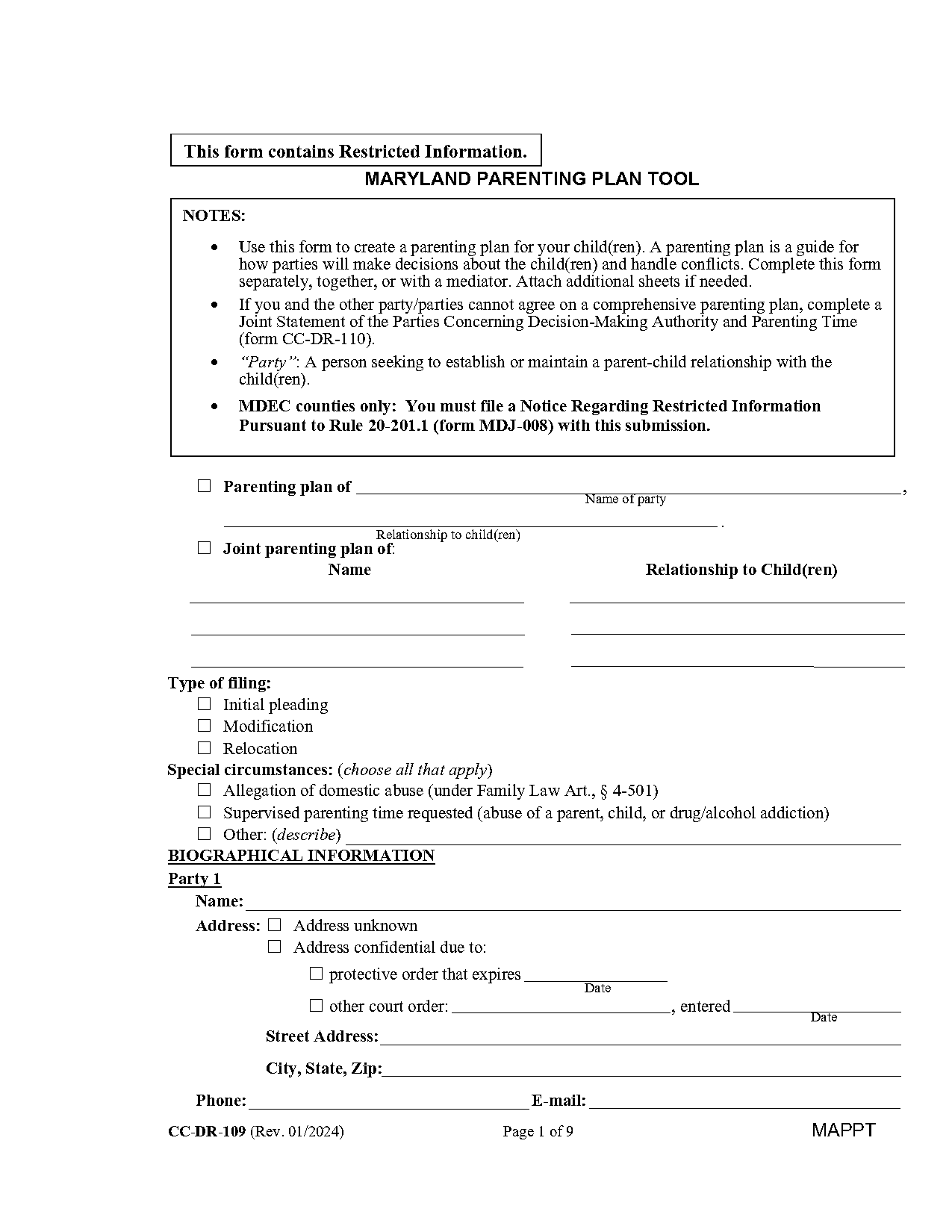 printable parental agreement form