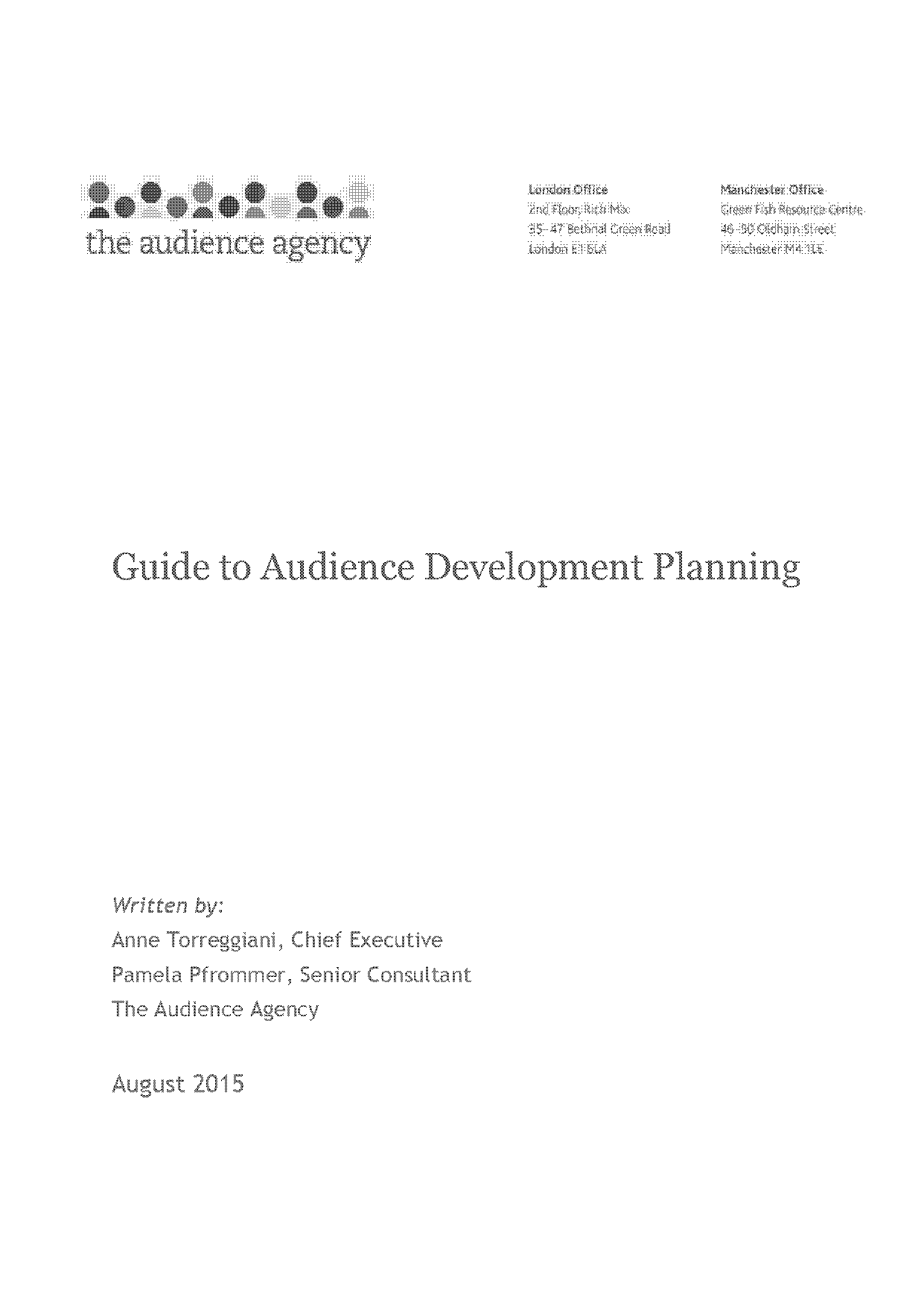 audience development plan template